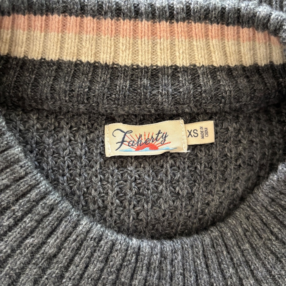Faherty Wisp Waffle Sweater View 3
